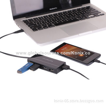 Promotional gift black color USB 3.0 hub with 4 portsNew